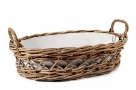 Basket rattan w.zinc