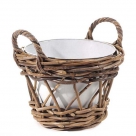 Basket rattan w.zinc