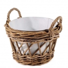 Basket rattan w.zinc