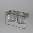 Glass metal stand x2