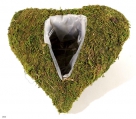 Heart planter moss