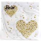 Napkin golden hearts