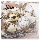 Napkin eggs feather