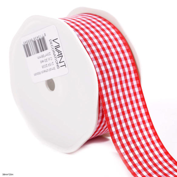 Small check ribbon
