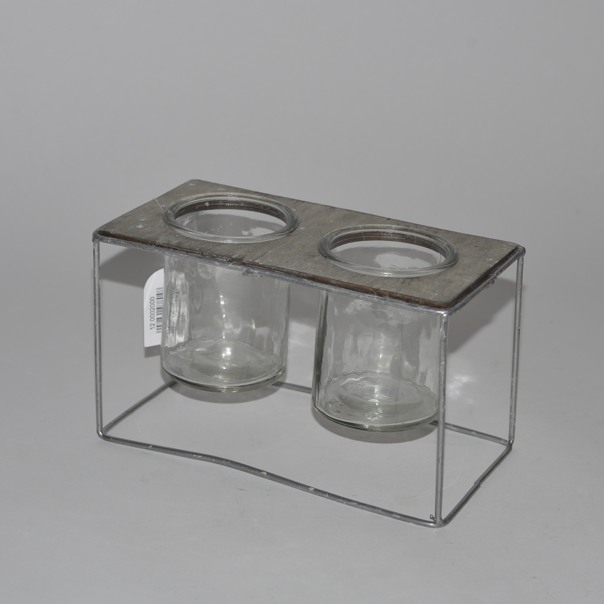 Glass metal stand x2