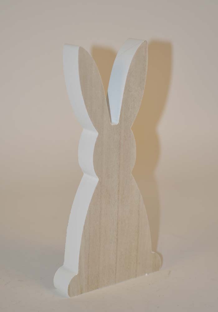 Wooden rabbit stand.