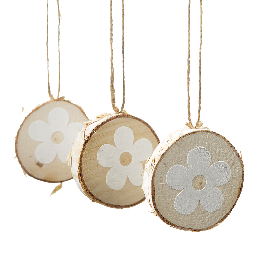 Birch slice flower