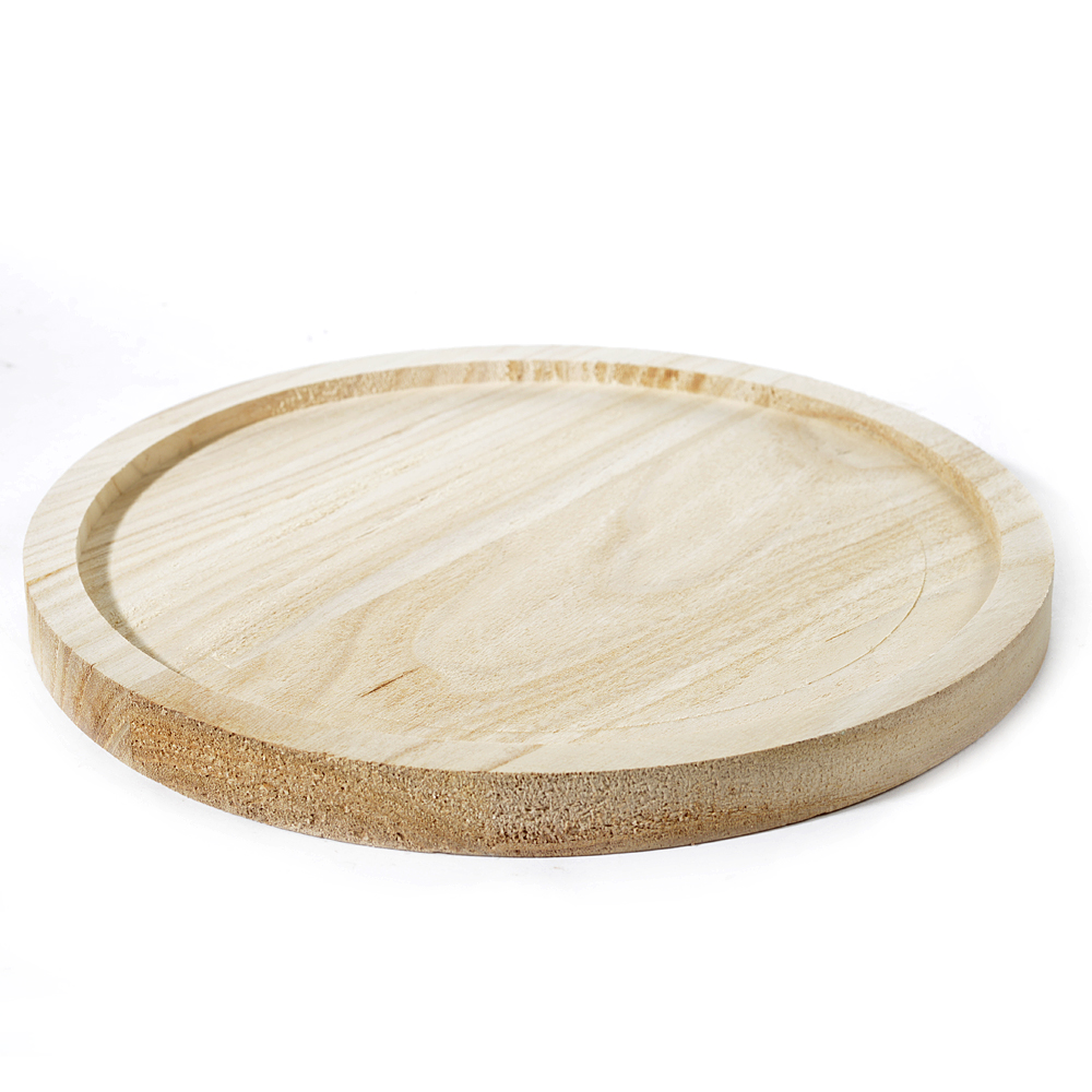 Wooden tray round