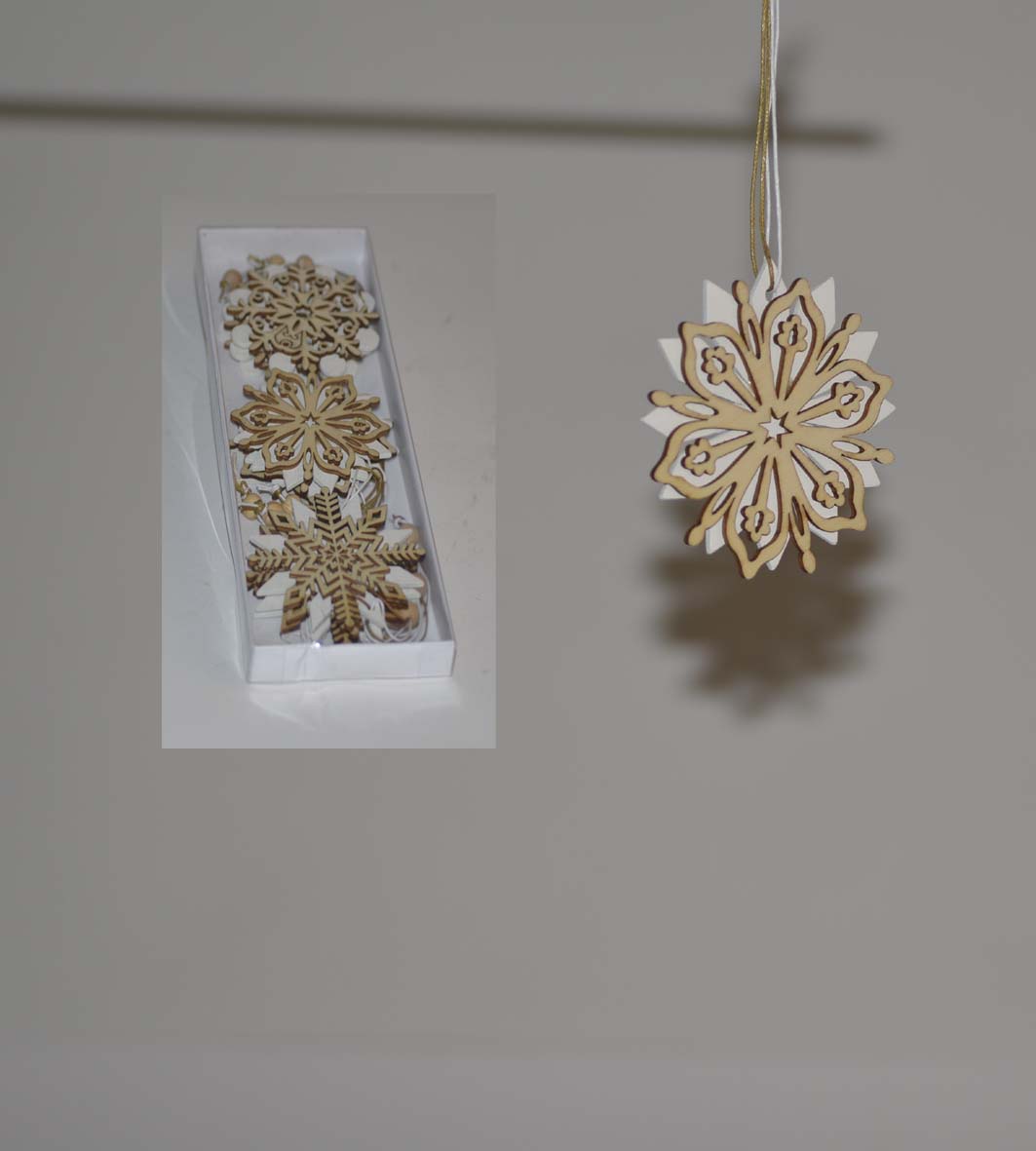Wooden snowflake