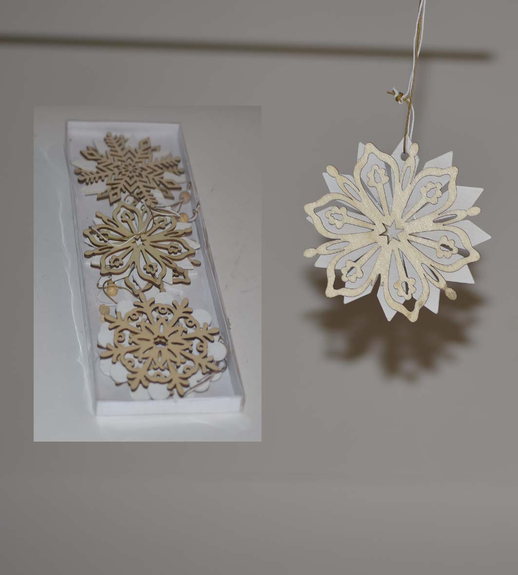 Wooden snowflake