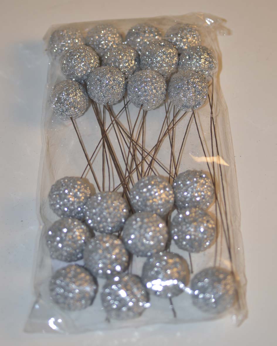 Balls w.glitter pick