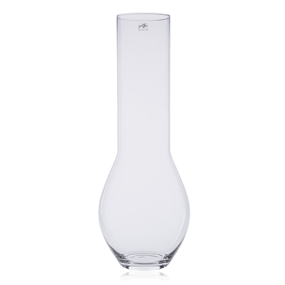 Flute glass vase