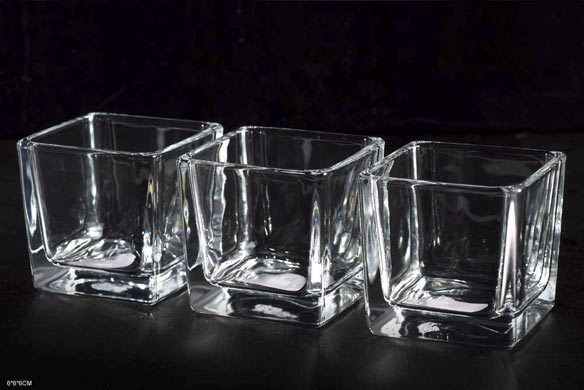 Cube square glass