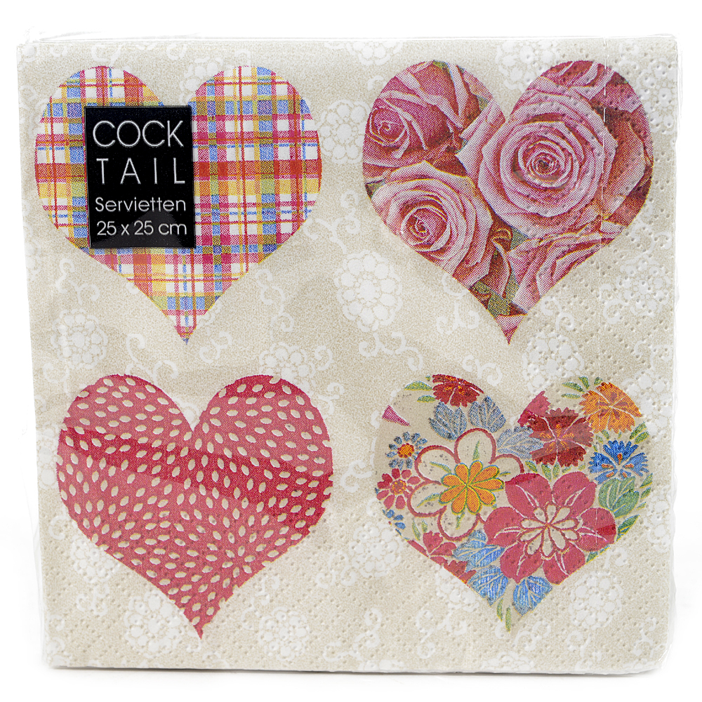 Napkin patch hearts