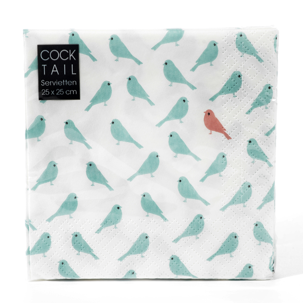 Napkin bird pattern