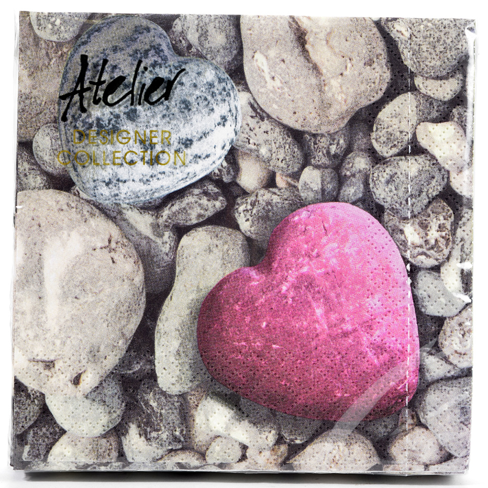 Napkin heart stone
