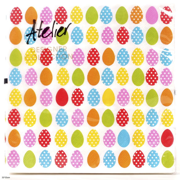 Napkin easter eggs